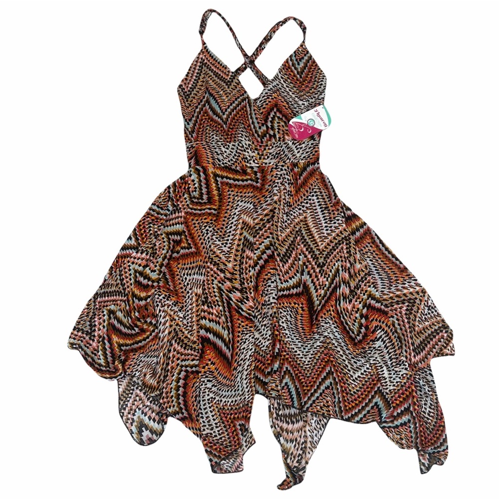 AFTER SIX Handkerchief Spaghetti Strap Dress